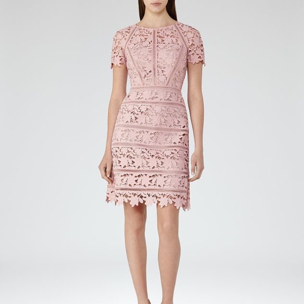 Reiss Pink Lace Dress